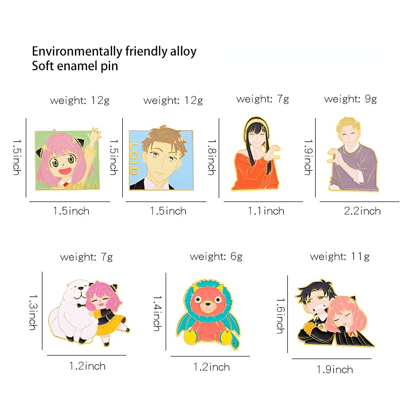 Ghim cài áo Miss Zoe bằng kim loại hình hoạt hình Spy X Family đáng yêu