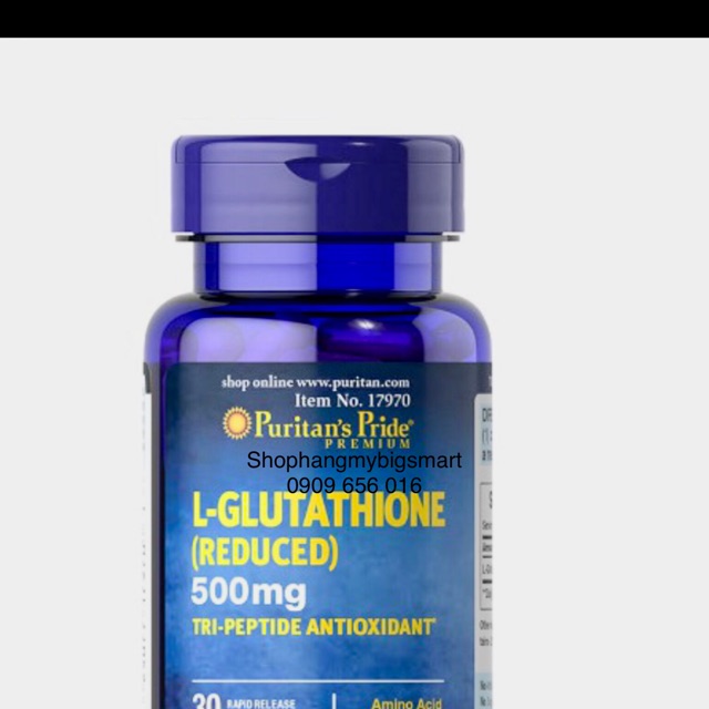 Viên uống L-Glutathione 500mg Puritan's Pride - 30 Viên