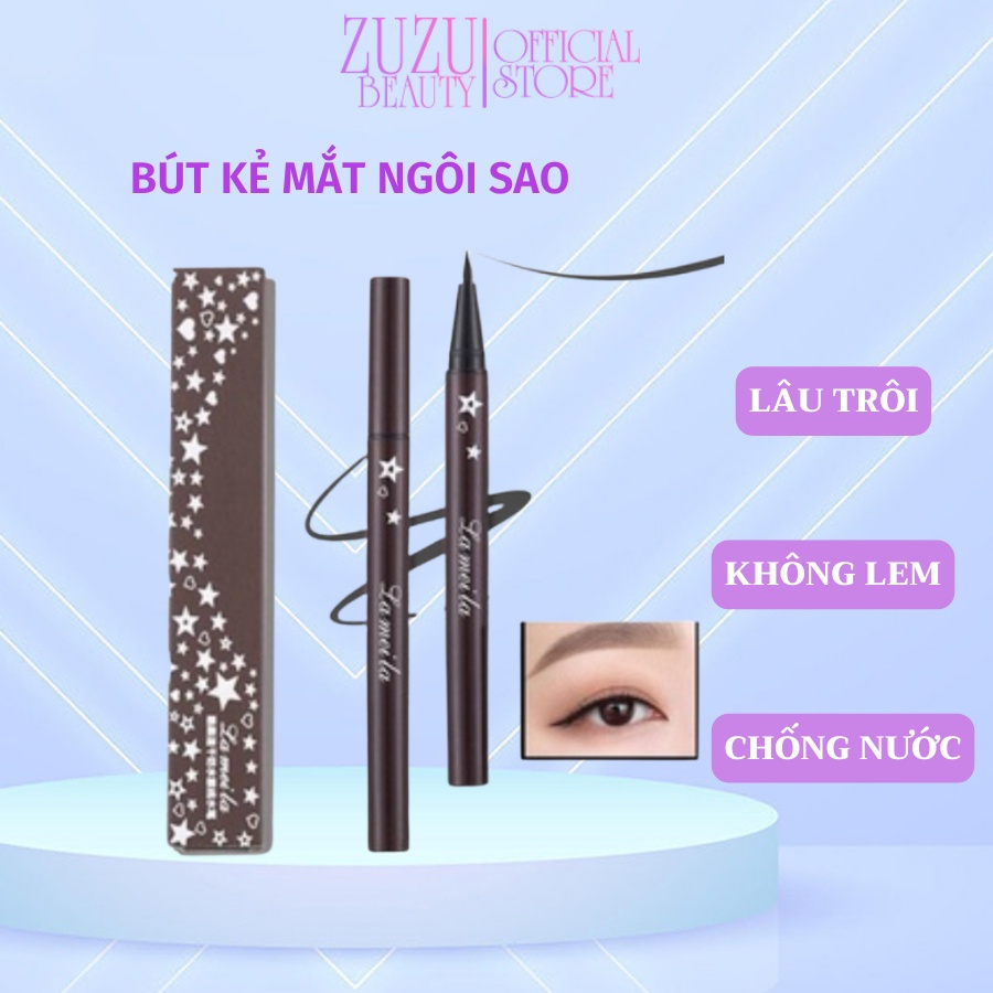 Bút kẻ mắt dạng lỏng chống thấm nước và mồ hôi lâu trôi hiệu quả dễ sử dụng ZUZU