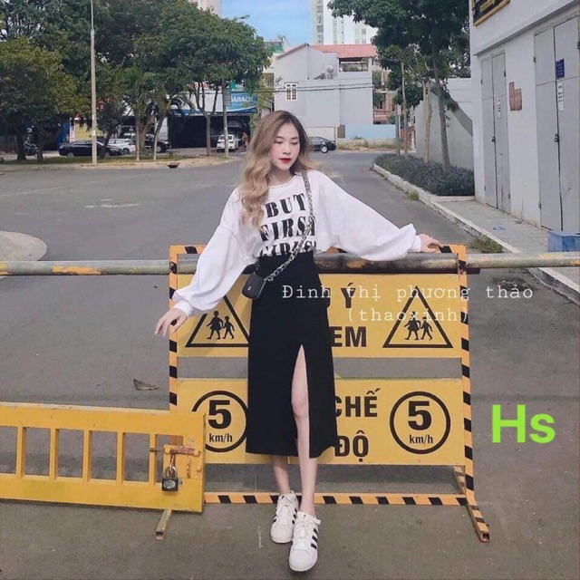 [FREESHIP 70K ĐƠN TỪ 300K] Sét áo BUT kèm chân váy xẻ HSU0220