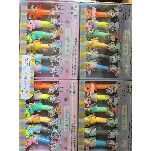 Hộp bút dạ quang 12màu