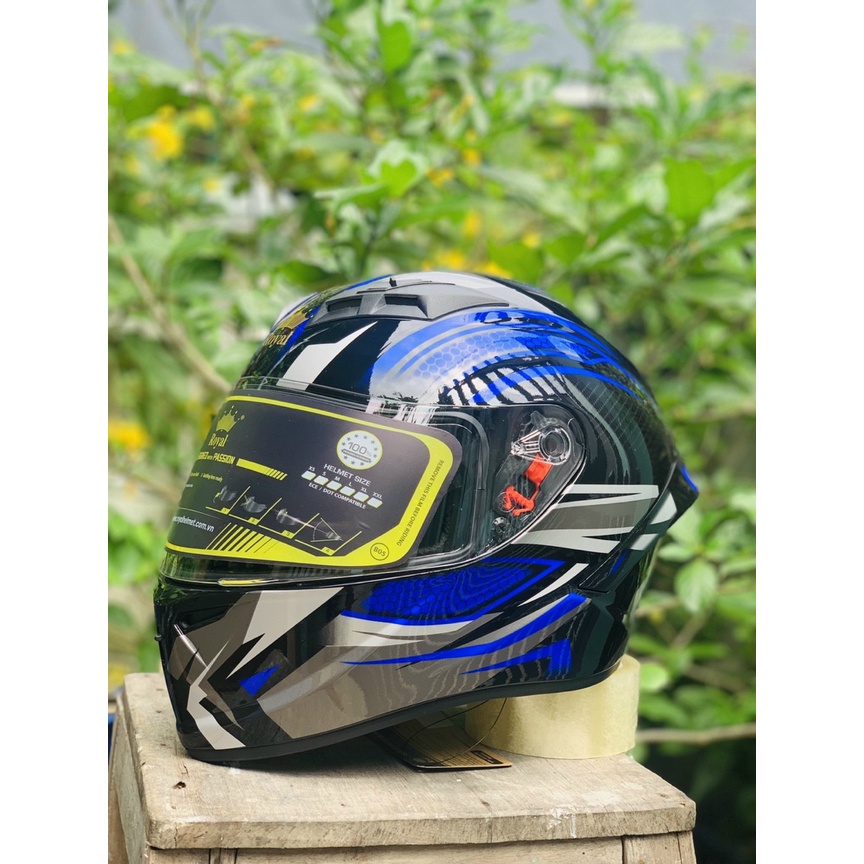MŨ BẢO HIỂM FULLFACE 2 KÍNH LÓT THÁO RỜI VỆ SINH HOẶC THAY THẾ ĐƯỢC CHÍNH HÃNG ROYAL M266