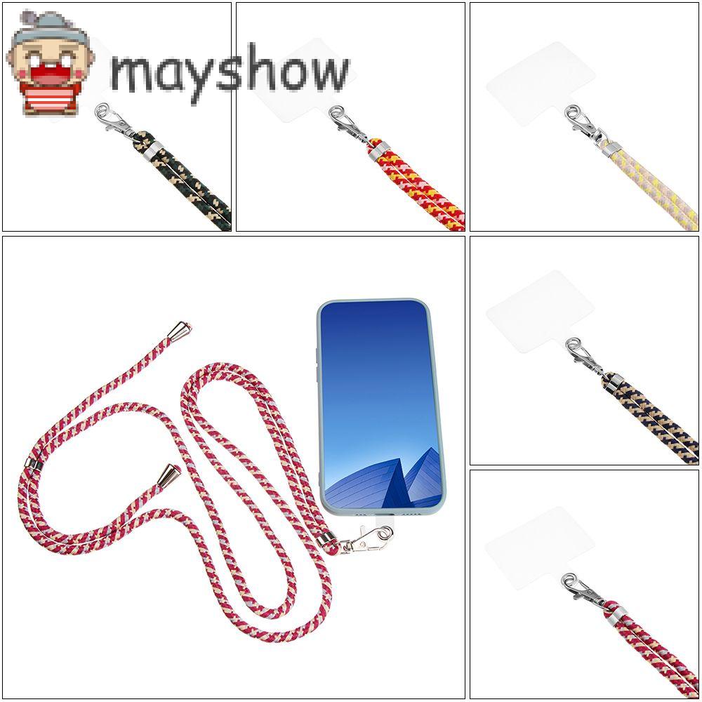 MAYSHOW Universal Cell Phone Lanyards Phones Charms Mobile Phone Straps with Transparent Durable Pads Nylon Compatible Widely Application Adjustable Wrist Strap/Multicolor