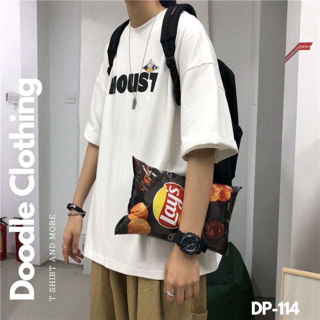 Áo thun nam nữ tay lỡ unisex oversize áo phông form rộng basic tee hình HOUST