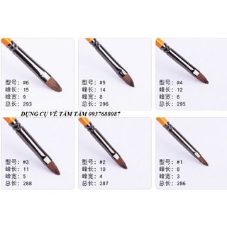 [ TÂM TÂM ]-Cọ oval thân cam bán lẻ theo size-