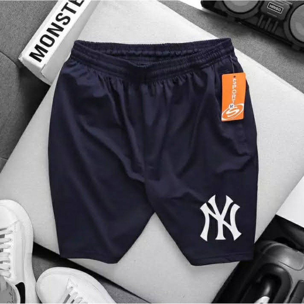 Quần Đùi Mặc Nhà Thể Thao NY 2023  Cao Cấp Logo Phản Quang Vải Thun Co Giãn Cực Mềm Mịn Thoải Mái Khi Vận Động