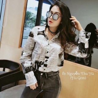 Áo sơ mi tờ báo cực cool ngầu chất lừ /