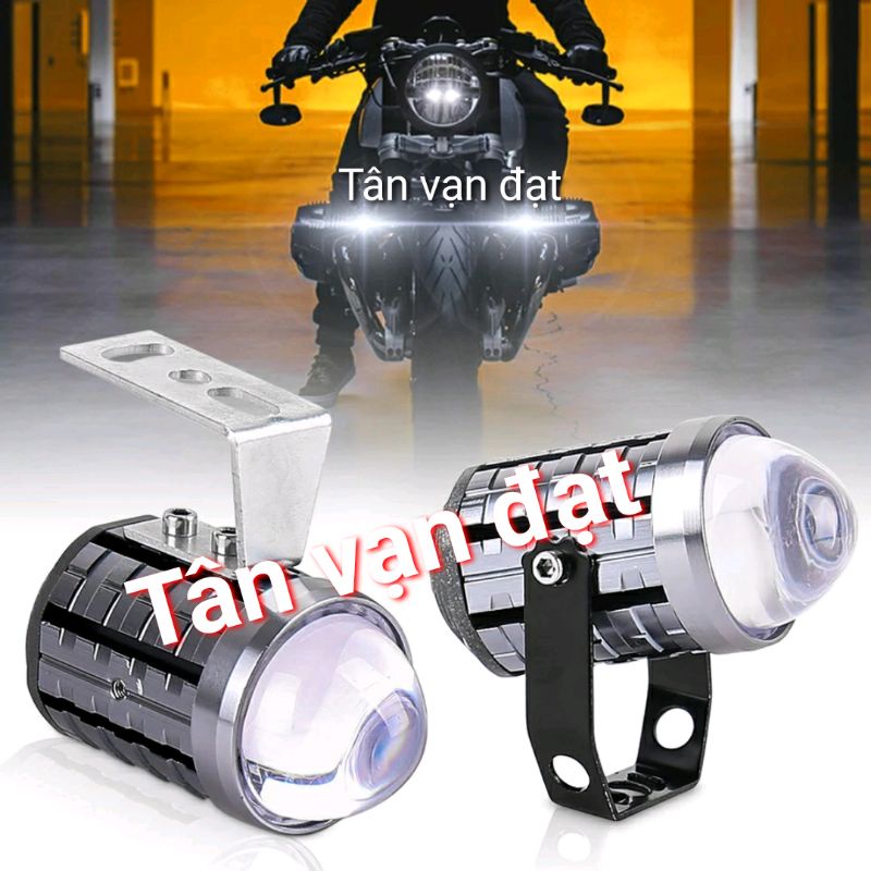 Bóng đèn trợ sáng mini bi cầu led 2 màu Vàng Trắng TD35 YWZ Bala  thiết kế thể thao chống nước và Công tắc Mở tắt Mở