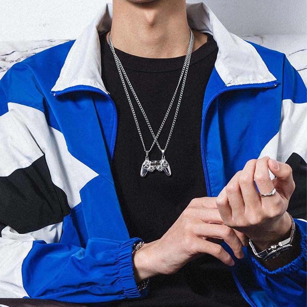 ANEMONE Set 2 Vòng Cổ Choker Từ Tính Thiết Kế Mặt Hình Máy Chơi Game Cầm Tay Cho Cặp Đôi