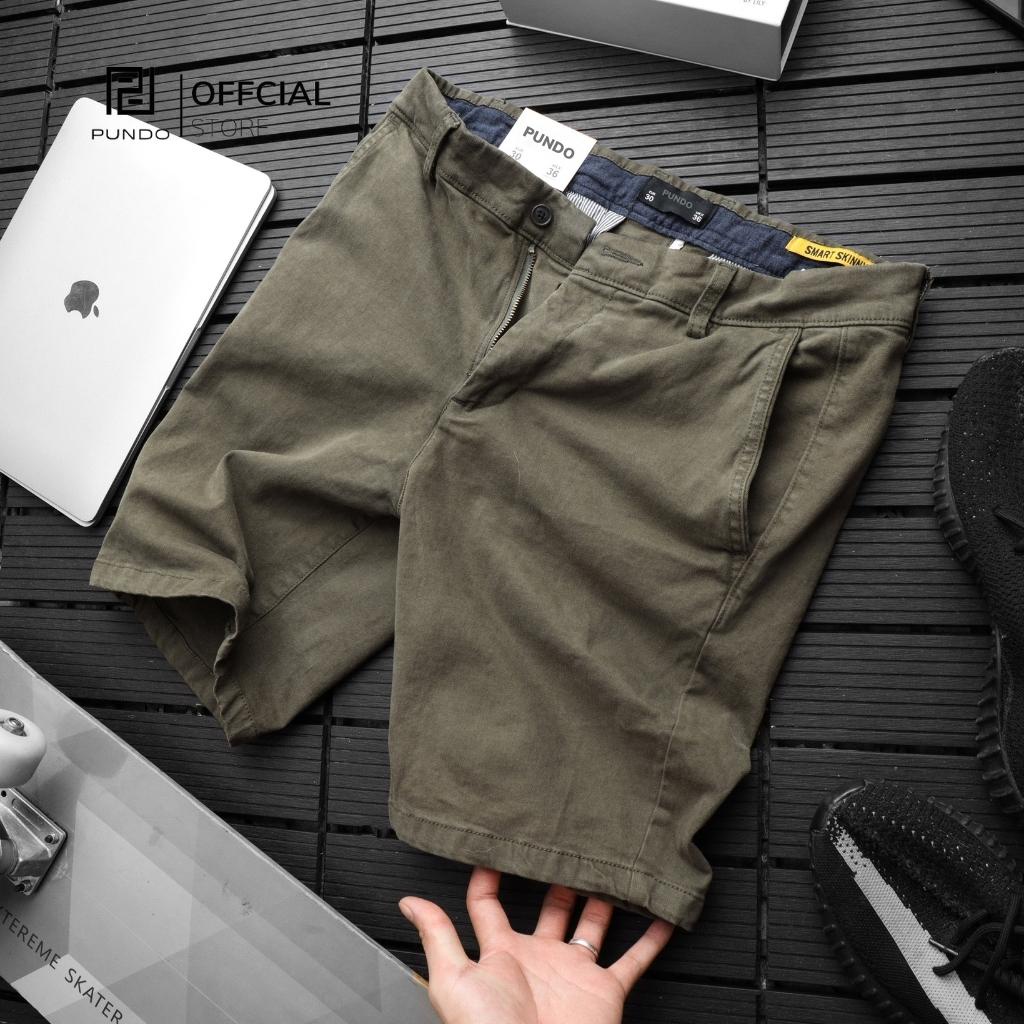Quần short kaki nam , màu basic đơn giãn , chất kaki cao cấp dễ phối PUNDO QSPD010