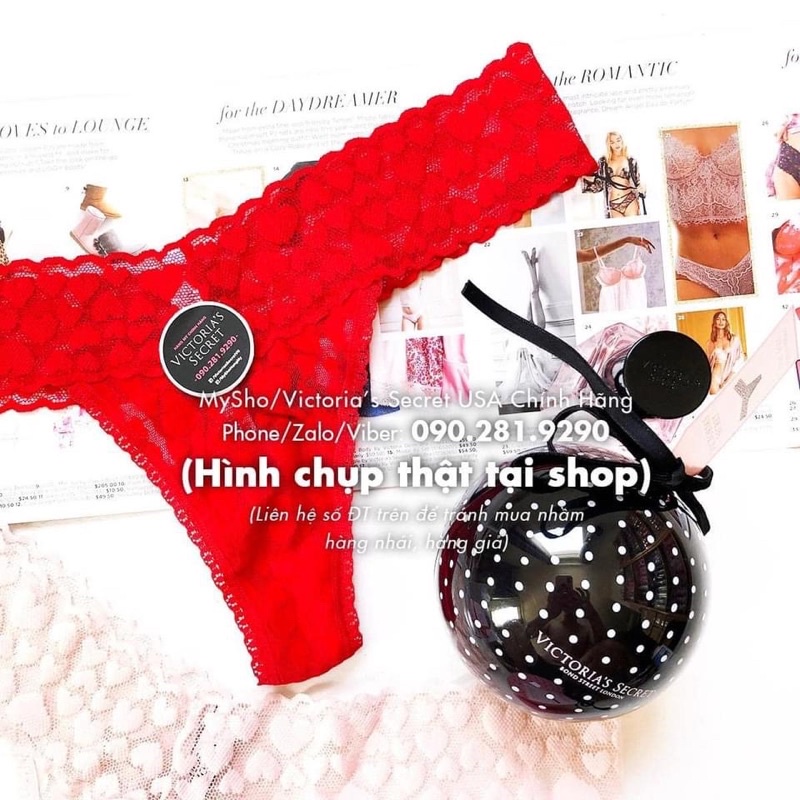 Quả cầu đựng quần lót Victoria’s Secret đường kính 10cm dùng đựng nội y, trang trí, chụp ảnh hàng xuất dư của hãng