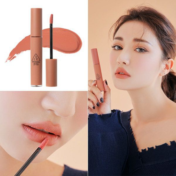 shock son kem 3CE Velvet Lip Tint New Nude màu Cam đất