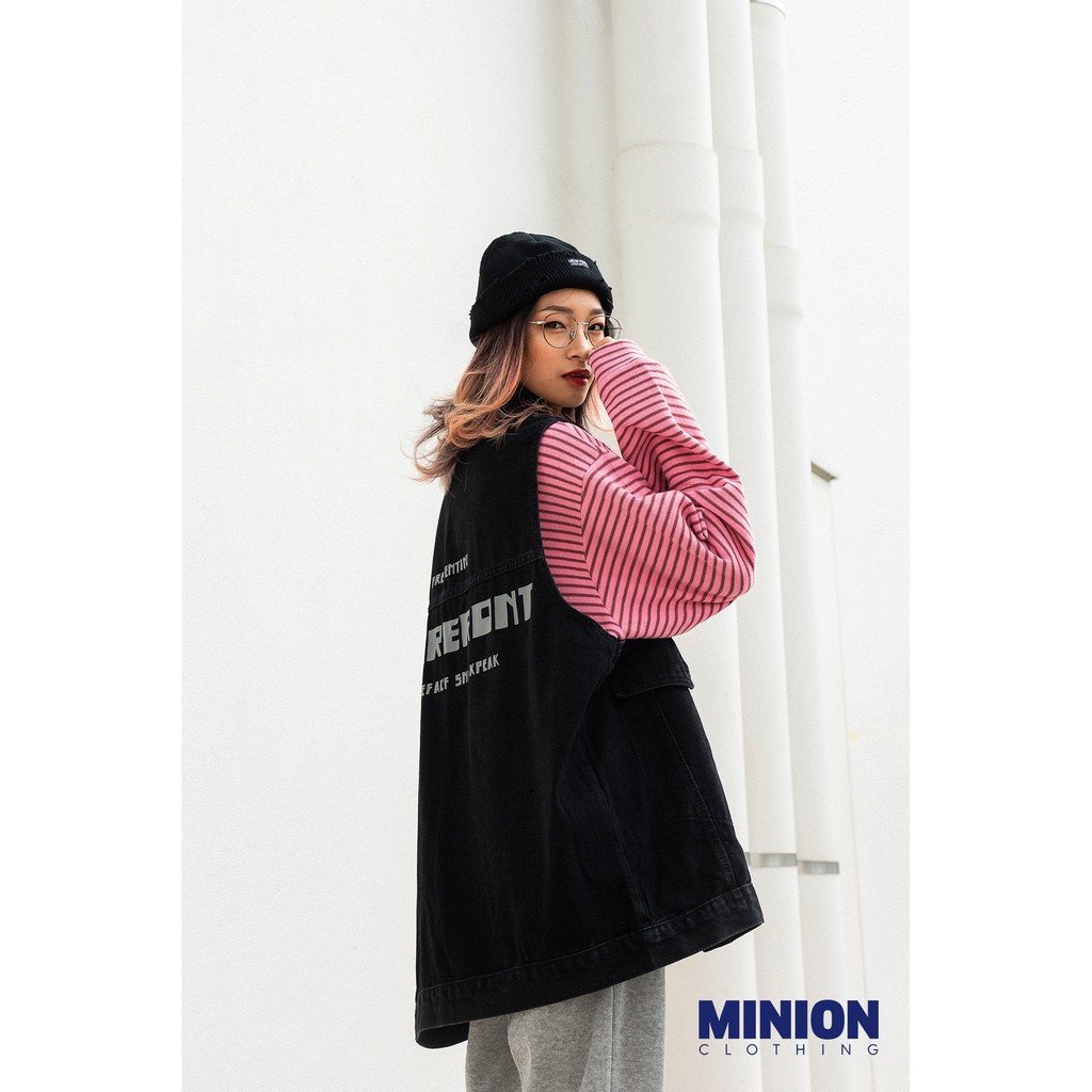 [Mã WABRHI5 giảm 15% đơn 599K] Áo gile jeans Minion Clothing form rộng, dáng Unisex, phong cách Ulzzang Streetwear A2813