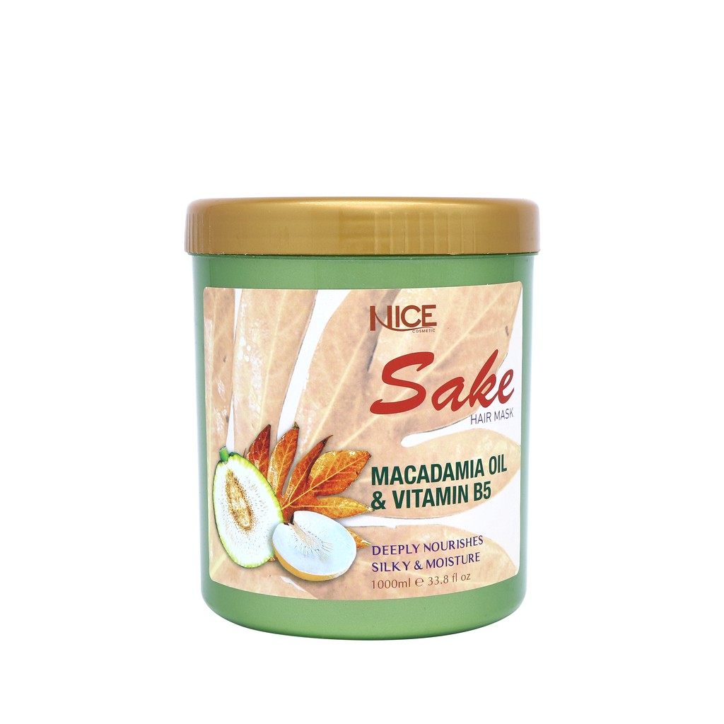 Hấp dầu  mềm mượt, phục hồi khô xơ, hư tổn Hương Sa Kê NICE Hair Care Cream Sake scent 1000ml