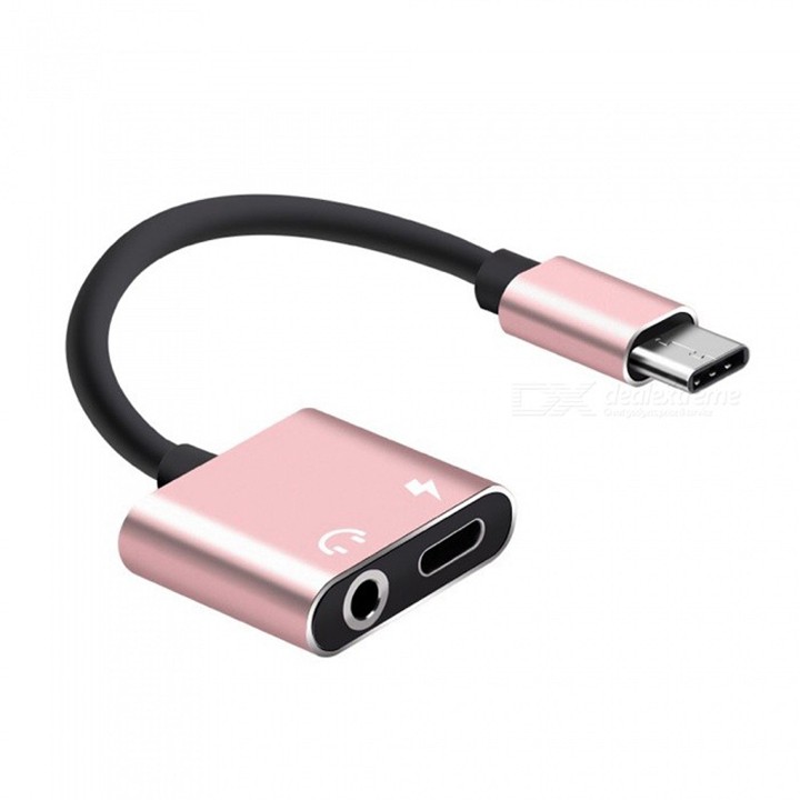 Cáp Chuyển Cổng Type C ra 2 Đầu Sạc Và Jack 3.5mm MBS 0839