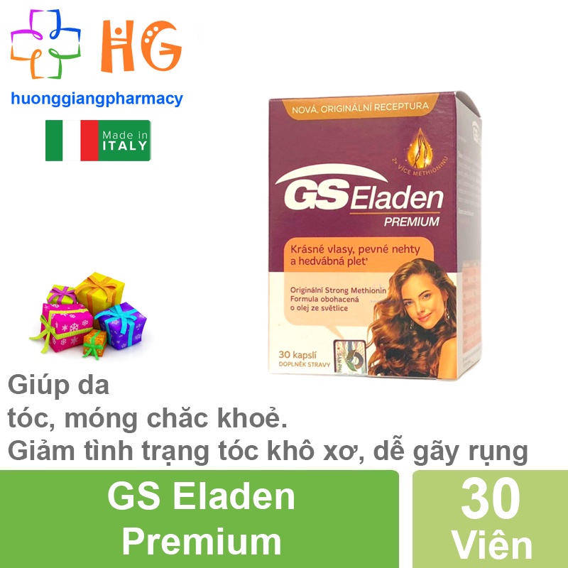 Viên uống đẹp da GS Eladen Premium bổ sung vitamin và khoáng chất cho cơ thể giảm rụng tóc phục hồi tóc khô sơ trẻ ngọn