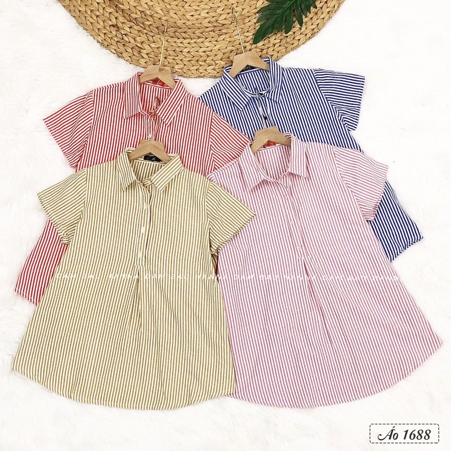 [SIZE 40-80KG] Áo bầu sơ mi công sở lịch sự giá rẻ tphcm vải 100% sợi cotton mềm mát thấm mồ hôi tốt có size 80kg