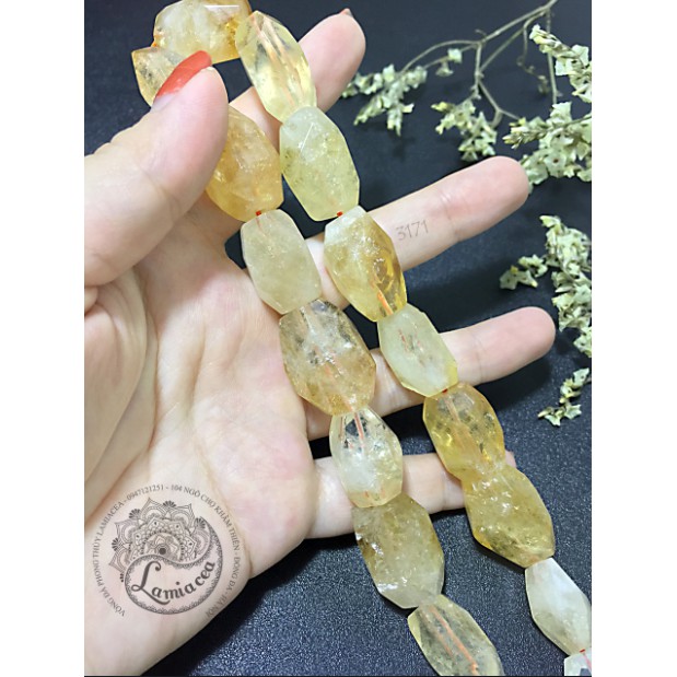 Nguyên liệu đá citrine thô 3171, 3170