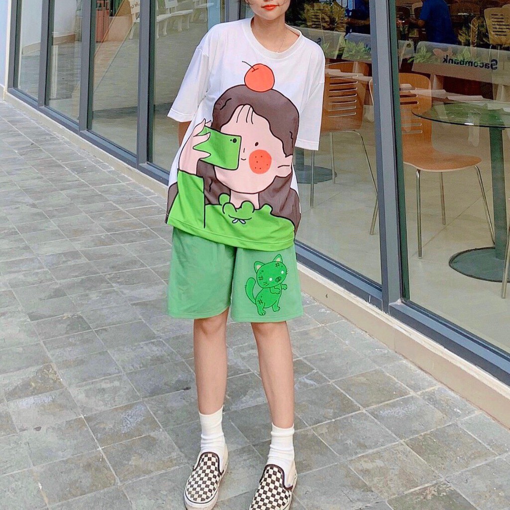 Set đồ bộ hoạt hình ❤️ Bộ mặc nhà Cartoon BÉ APPLE form rộng Freesize Molly Fashion
