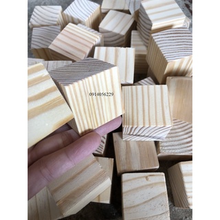 Combo 10 khối gỗ vuông 4cm