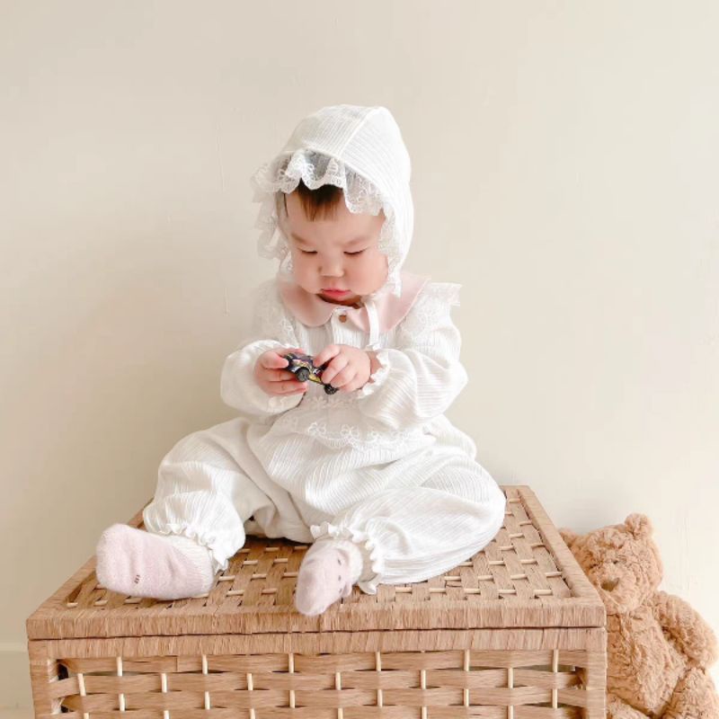 Set body dài tay cực xinh mềm mịn cho bé sơ sinh