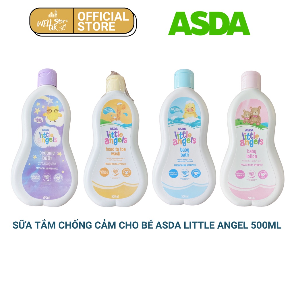 Sữa tắm chống cảm cho bé ASDA Little Angels chai 500ml