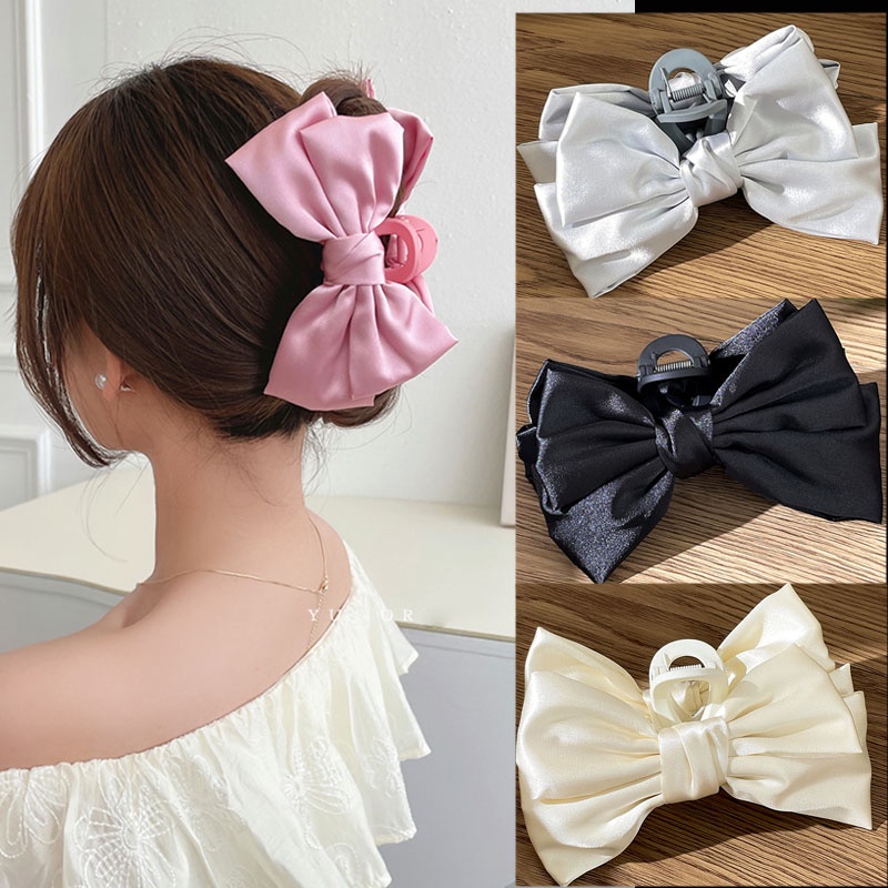 Kẹp Tóc Hình Nơ Lớn Thiết Kế Tinh Tế Thời Trang Cao Cấp Cho Nữ