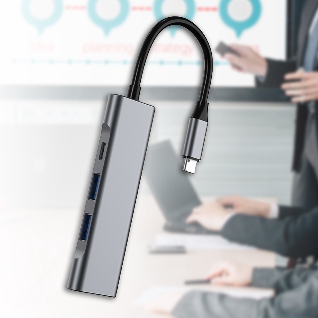 Bộ chuyển đổi HUB 4 trong 1 chống nhiễu ổn định Type-c sang USB Type C HDMI