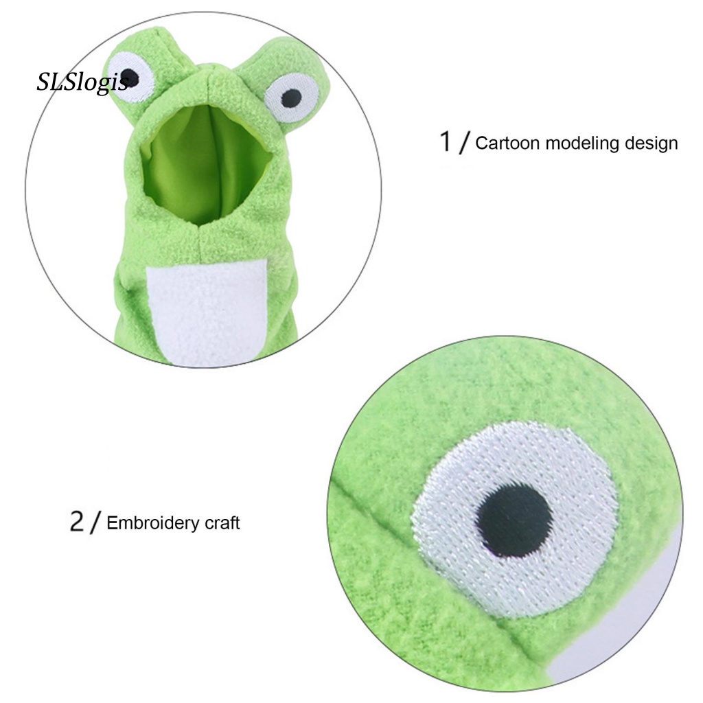 Áo Khoác Mùa Đông Ấm Áp Có Nón Hình Ếch Dễ Thương Cho Vẹt