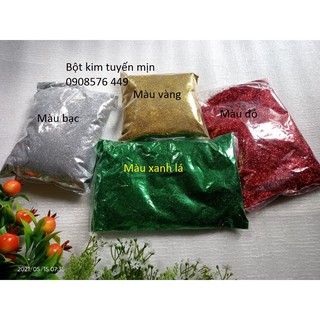 100G bột kim tuyến mịn đẹp,nhiều màu, trang trí thiệp, làm tranh