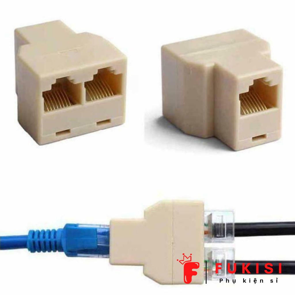 Đầu Nối Dây Mạng Chia 1 ra 2 RJ45 truyền tín hiệu ổn định, tiện lợi - Fukisi