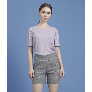 Áo thun cổ tròn nữ Callia Rosa tee tay lửng (Tím nhạt/Xanh)