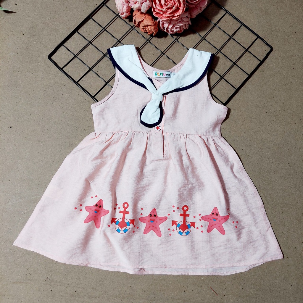 Váy bé gái màu hồng thủy thủ hàng bán shop xịn T220