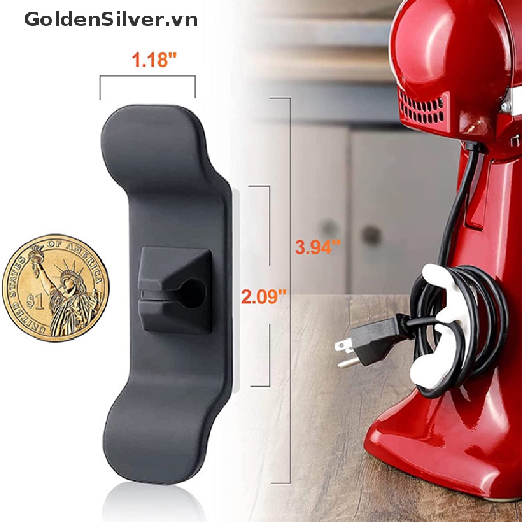 Dụng Cụ Quấn Dây Cáp Màu Vàng Bạc Sắp Xếp Gọn Gàng Cho Nhà Bếp