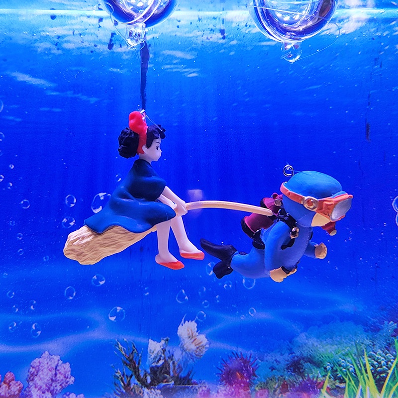 Mô hình đồ chơi thả bể cá, mô hình songoku, thợ lặn trang trí hồ cá nổi Master Kids