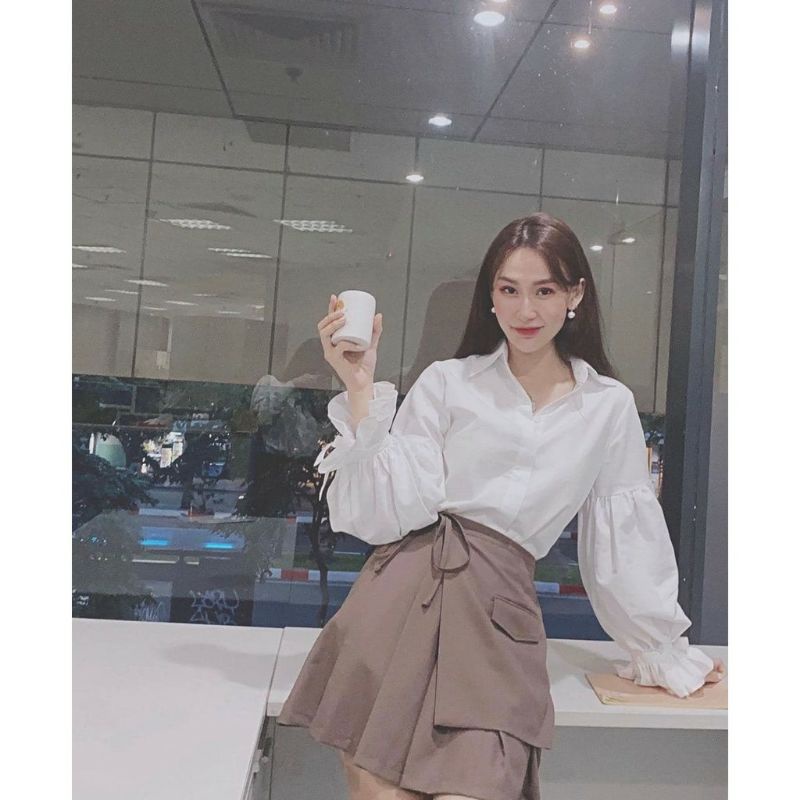 Áo Sơ Mi Tay Phồng - Tay Thắt Nơ Công Sở Sang Chảnh (Mã N4225)