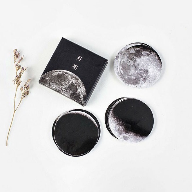 Bộ 45 Miếng Dán Trang Trí Sổ Tay Hình Mặt Trăng Sáng Tạo DIY