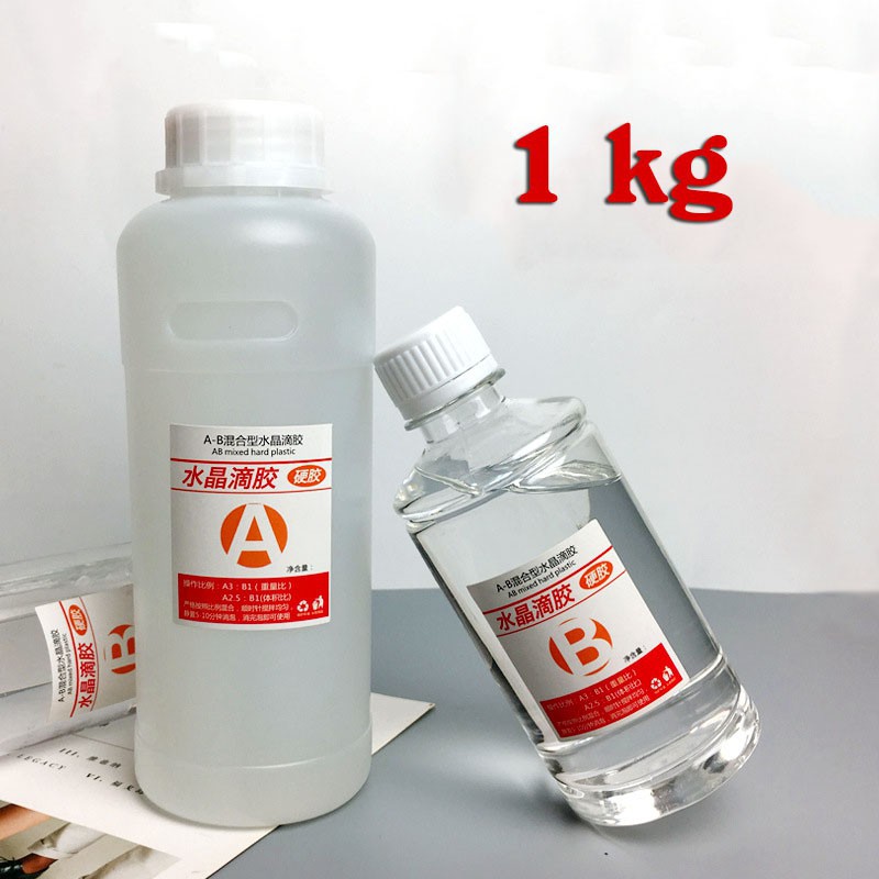 Cặp Keo AB Resin Epoxy 1kg (loại cứng, siêu trong)