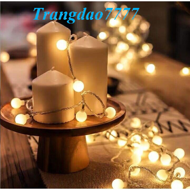 Đèn Led Cắm Điện Bóng Đèn Tròn Cherry Ball Trang Trí Decor Phòng Ngủ Tiệc Noel Cắm Trại Đẹp Lung Linh