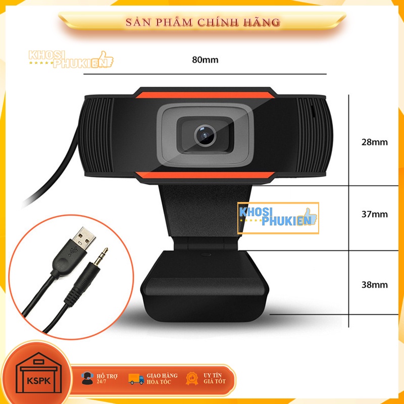 Webcam HỌC ONLINE CHO MÁY TÍNH GIÁ RẺ CÓ MIC KSPK WEBCAM720