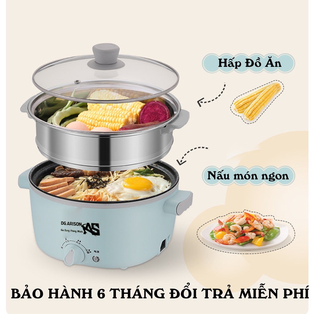 Nồi Lẩu Mini Đa Năng ARISON N-09 Dung Tích Lên Đến 3.2L Chống Dính Cao Cấp Bảo Hành 6 Tháng NL09