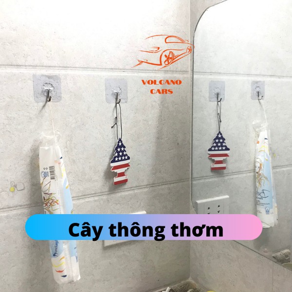 Cây thông thơm treo xe ô tô khử mùi hôi, làm thơm phòng ngủ, phòng khách, nhà bếp, nhà vệ sinh