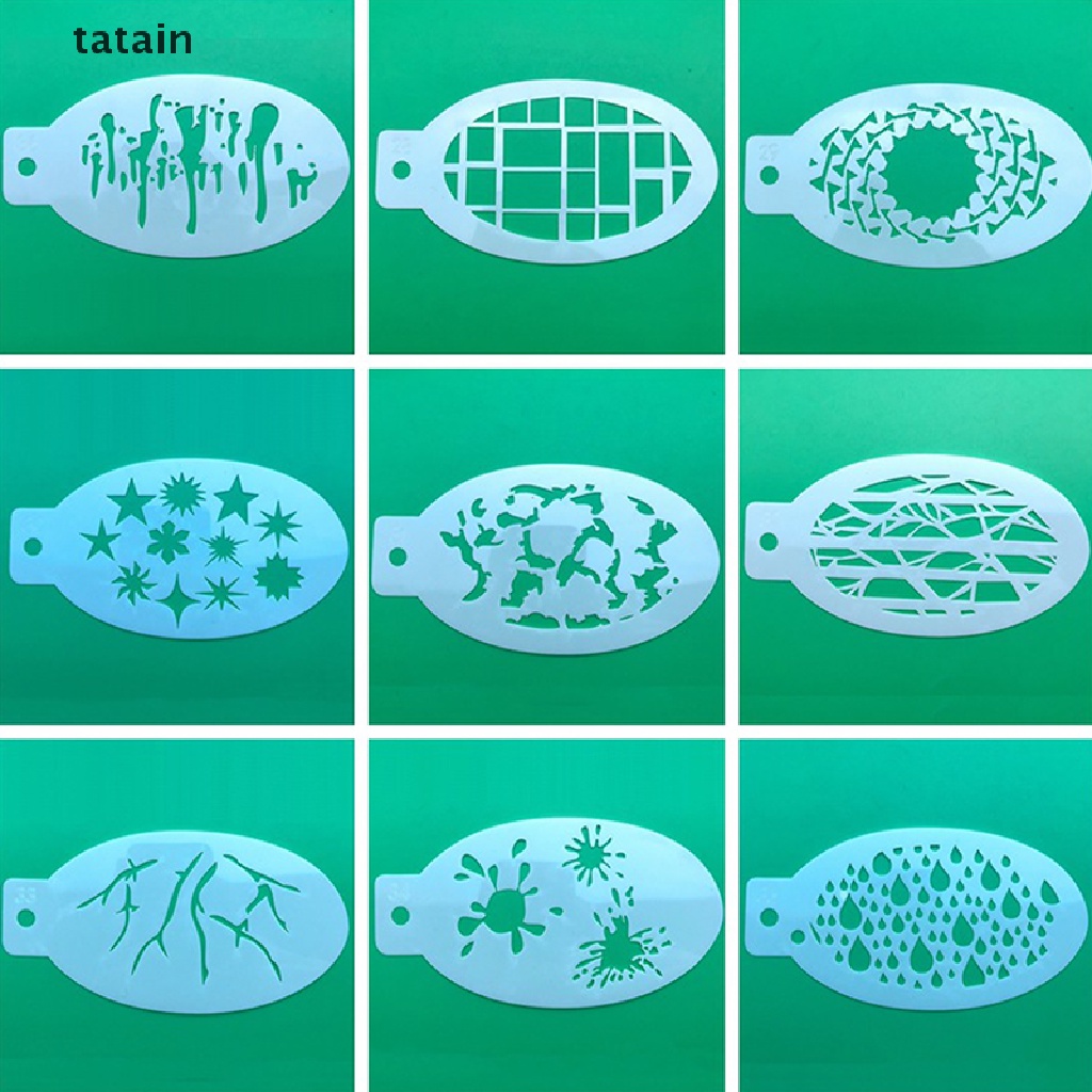 [Hàng mới về] Set 42 khuôn vẽ trang trí mặt/ cơ thể nghệ thuật dự tiệc sinh nhật/ halloween DIY CVX