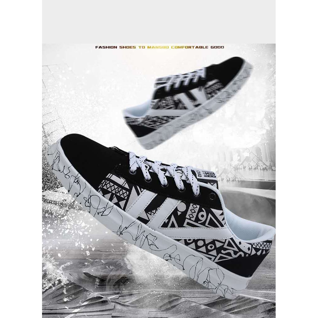 🔥🔥Giày thể thao Canvas họa tiết Graffiti cổ điển dành cho nam | BigBuy360 - bigbuy360.vn