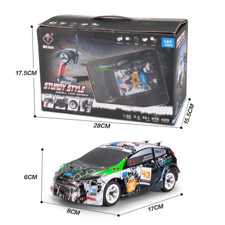 Xe điều khiển Wltoys K989 1/28 2.4G 4WD Brushed RC Car Touring Car tốc độ 35km/h ô tô drift mini K 989 khung kim loại