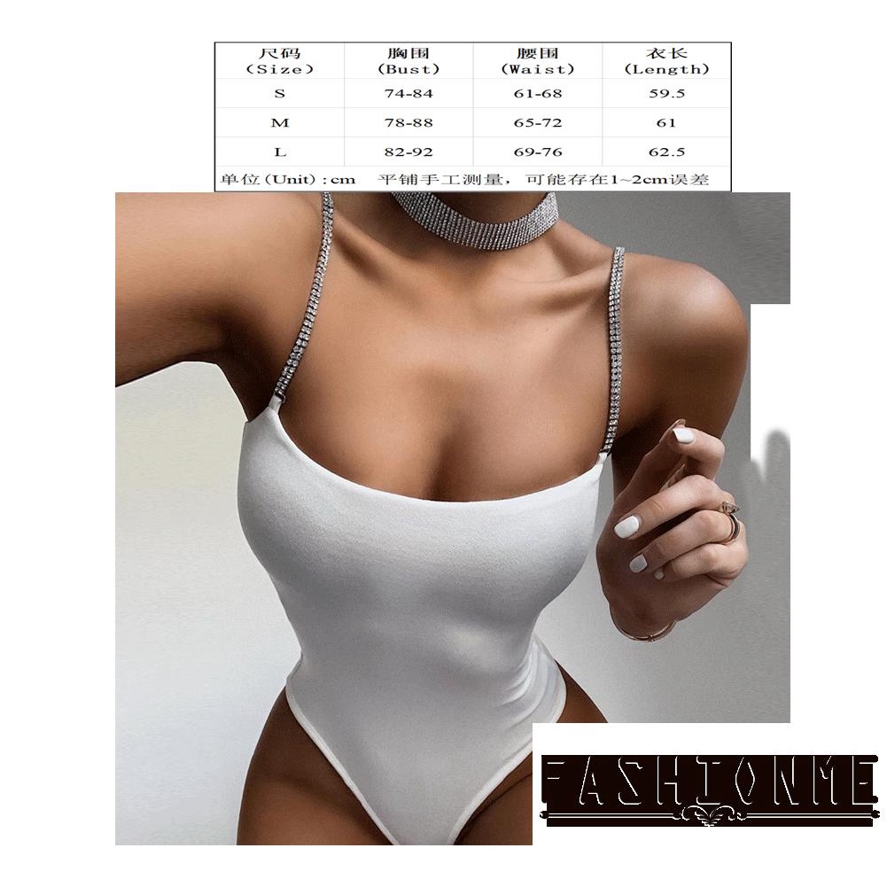 Thời Trang Bộ Áo Liền Quần Hai Dây Hở Lưng Đính Đá Lấp Lánh Dành Cho Nữ | BigBuy360 - bigbuy360.vn