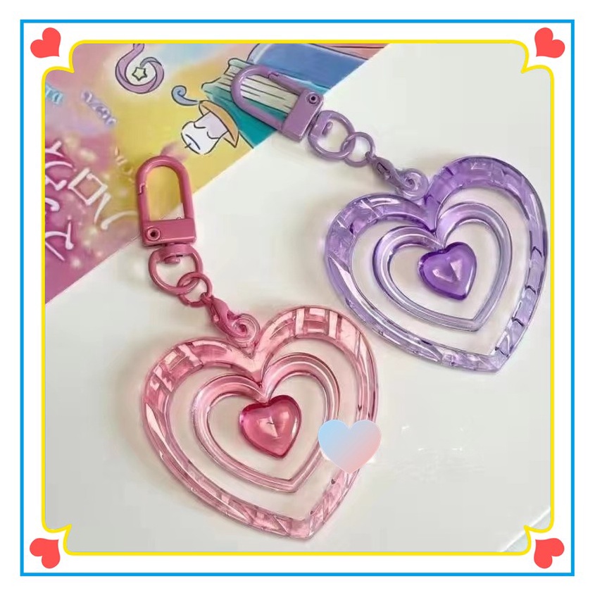 Móc Khóa / Điện Thoại Hình Trái Tim Rỗng DIY