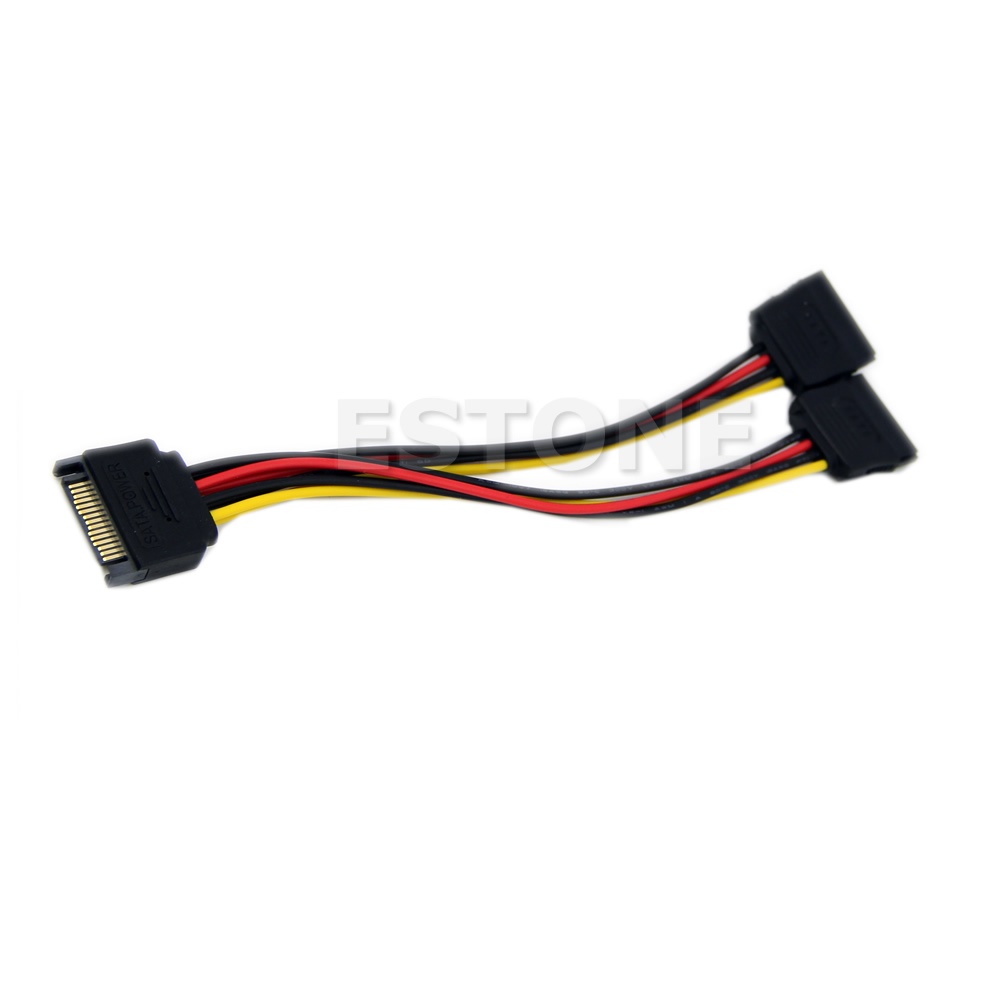 Cáp Nối Dài Chuyển Đổi Nguồn Ổ Cứng 15 Pin Sang 2xSATA 15 Pin Chuyên Dụng Chất Lượng Cao