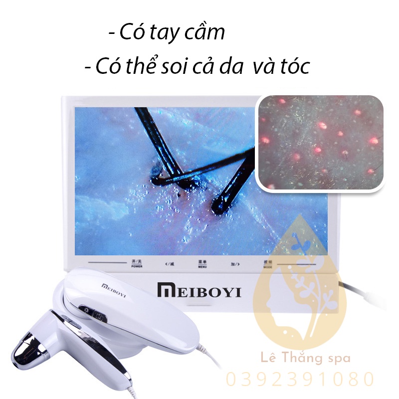 Máy soi da siêu nét có chụp ảnh, máy soi da đầu, soi chân tóc Meiboyi