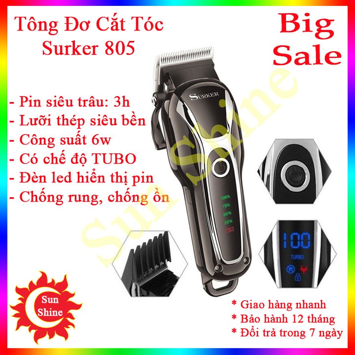 Tăng Đơ Hớt Tóc Chuyên Nghiệp ⚡️𝐅𝐑𝐄𝐄 𝐒𝐇𝐈𝐏⚡️ Máy Cắt Tóc Cao Cấp Chính Hãng SK805